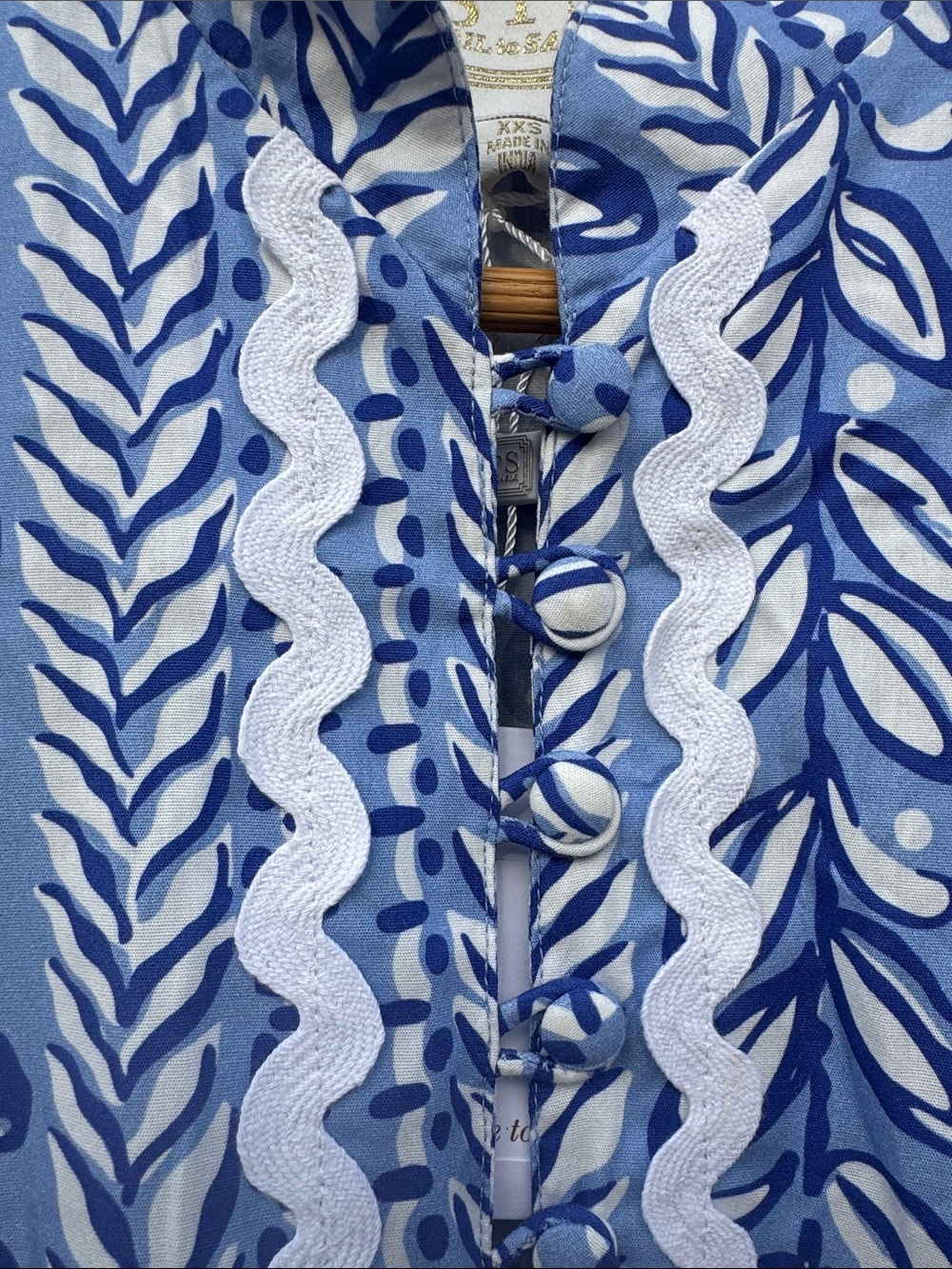 Sail to Sable Hydrangea Ric Rac Dress NWT - Picture 3 of 12